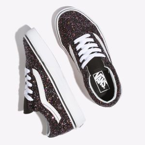 Vans Kiz Çocuk Spor Ayakkabı Glitter Stars Old Skool Siyah/Beyaz | 75960-263